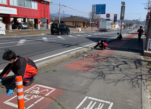 群馬ダイハツ 安中店 地域清掃