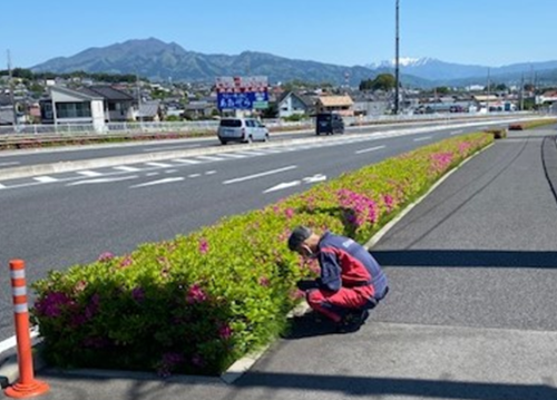 群馬ダイハツ 渋川店 地域清掃
